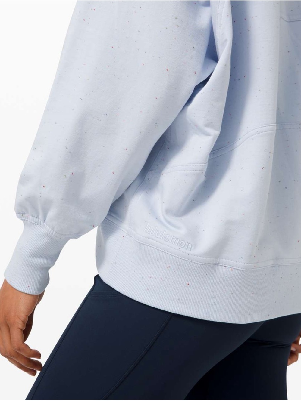 lululemon athletica Speckled Pale Blue Pullover Sweatshirt